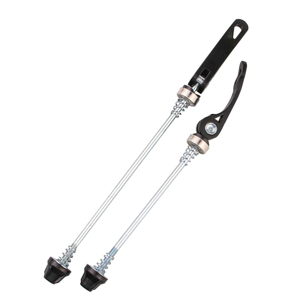 Bicycle Accessories Aluminium Alloy Bicycle Wheel Hub Axle Cycling Quick Release Wheel Hub Skewers Mountain Road Bike Front and Rear Skewer Bike Parts (Color : Black)