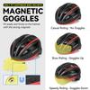 EASTINEAR Magnetic Goggles for Bike Helmets Detachable Visor for Bicycle Helmet Removable Sun Shield for Cycling Helmet (Yellow) view 2