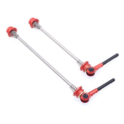 SJHY Bicycle Accessories Ultra Light Quick Release Front Rear Wheel Hub Bike Skewers Titanium Alloy Accessories for Road Bicycle Fixed Axis Bike Parts (Color : Red)