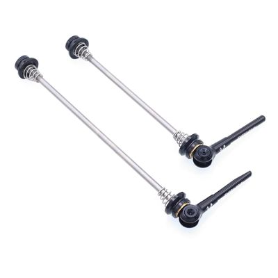 SJHY Bicycle Accessories Ultra Light Quick Release Front Rear Wheel Hub Bike Skewers Titanium Alloy Accessories for Road Bicycle Fixed Axis Bike Parts (Color : Black)