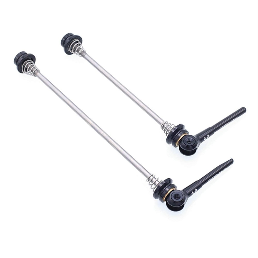 SJHY Bicycle Accessories Ultra Light Quick Release Front Rear Wheel Hub Bike Skewers Titanium Alloy Accessories for Road Bicycle Fixed Axis Bike Parts (Color : Black)