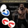 BBTO 6 Pcs Youth Kids Mouth Guard for Sports, Boys Girls Mouth Guard with Case, Mouthguard for Wrestling Boxing Basketball Hockey Football(Classic Style,Red, Blue, White, Black, Yellow, Pink) view 3