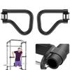 SELEWARE Solid Dip Bar Attachment for 2" x 2" with 1" Hole Power Cage Squat Rack, Set of 2 Dip Bar Grip Handles for Strength Training, Double Welding Design, 500 lbs Capacity view 1
