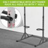 SELEWARE Solid Dip Bar Attachment for 2" x 2" with 1" Hole Power Cage Squat Rack, Set of 2 Dip Bar Grip Handles for Strength Training, Double Welding Design, 500 lbs Capacity view 2