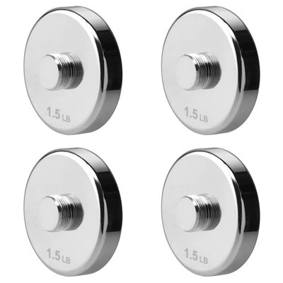4 Pieces 1.5lb Weight Plates for 10lb Steel Dumbbells (Standard-Finish 41.5lb)