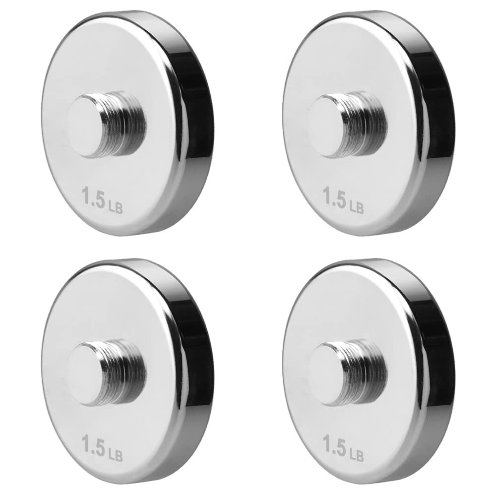 4 Pieces 1.5lb Weight Plates for 10lb Steel Dumbbells (Standard-Finish 41.5lb)