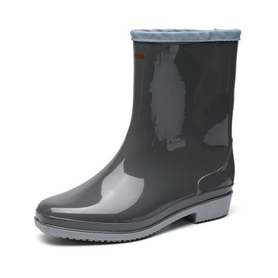 Hbeylia Tall Rain Boots for Women Waterproof Mid Calf Garden Shoes Anti-Slipping Rubber Rainboots Rain Footwear for Ladies Camp Booties for Camping Lawn Care Gardening Muck Mud Yard Work