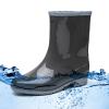 Hbeylia Tall Rain Boots for Women Waterproof Mid Calf Garden Shoes Anti-Slipping Rubber Rainboots Rain Footwear for Ladies Camp Booties for Camping Lawn Care Gardening Muck Mud Yard Work view 2
