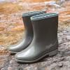 Hbeylia Tall Rain Boots for Women Waterproof Mid Calf Garden Shoes Anti-Slipping Rubber Rainboots Rain Footwear for Ladies Camp Booties for Camping Lawn Care Gardening Muck Mud Yard Work view 3