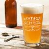 Cuptify 51st Birthday Gift Vintage Aged To Perfection Cheers 51 Years Old Established 1975 Vintage Etched 16 oz Beer Pint Drinking Glasses For Men view 3