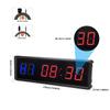 Gym Timer 1.5" LED Interval Timer Workout Timer Clock Stopwatch Timer Count Down/Up with Remote, Home Gym Garage Fitness with Buzzer,Digital Interval Training Timer for Classroom and Outdoor view 2