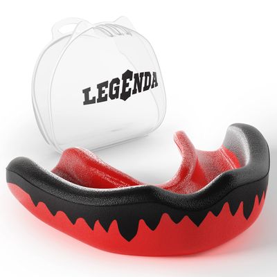 Legenda Mouth Guard Boxing, MMA for Adults & Youth - Sports Mouthguard for Football, Hockey - Martial Arts Mouthpiece Wrestling, Jiu Jitsu, Muay Thai, BJJ, Karate, Kickboxing One Size w/Case