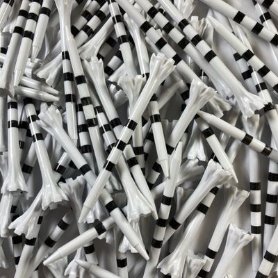 2-3/4" Champ My Hite FLYtee White/Black Stripe Golf Tee, 100 Count