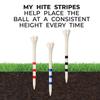 2-3/4" Champ My Hite FLYtee White/Black Stripe Golf Tee, 100 Count view 4
