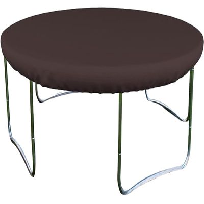 Covers & All Round Trampoline Cover, 12 Oz Waterproof UV & Weather Resistant, All Season Protector Outdoor Games Fitness Sports Cover for Garden Lawn, with Elastic (144" Diameter x 4" H, Coffee)