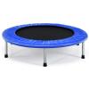 Giantex Folding Mini Trampoline, Portable Recreational Fitness Trampoline for Adults, Kids, Max Load 330lbs, Foldable Indoor Exercise Rebounder Trampoline (Blue) view 1