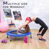 Giantex Folding Mini Trampoline, Portable Recreational Fitness Trampoline for Adults, Kids, Max Load 330lbs, Foldable Indoor Exercise Rebounder Trampoline (Blue) view 3