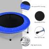 Giantex Folding Mini Trampoline, Portable Recreational Fitness Trampoline for Adults, Kids, Max Load 330lbs, Foldable Indoor Exercise Rebounder Trampoline (Blue) view 4