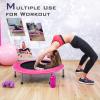 Giantex Folding Mini Trampoline, Portable Recreational Fitness Trampoline for Adults, Kids, Max Load 330lbs, Foldable Indoor Exercise Rebounder Trampoline (Pink) view 3