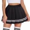 Avidlove Black Pleated Skirt Mini Skirt School Girl Skirts High Waisted Skater Skirt (Black XX-Large) view 1