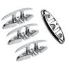 YaeMarine 4-Pack 6" Stainless Folding Cleat Boat Dock Cleat Marine Grade Stainless Steel Folding Cleat Flip-up Dock Cleat view 1