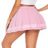 Avidlove Short Pleated Skirt Sexy Mini Skirt Cheer Skirt School Girl Skirts for Women (Pastel Pink Small) view 1
