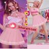 Avidlove Short Pleated Skirt Sexy Mini Skirt Cheer Skirt School Girl Skirts for Women (Pastel Pink Small) view 4