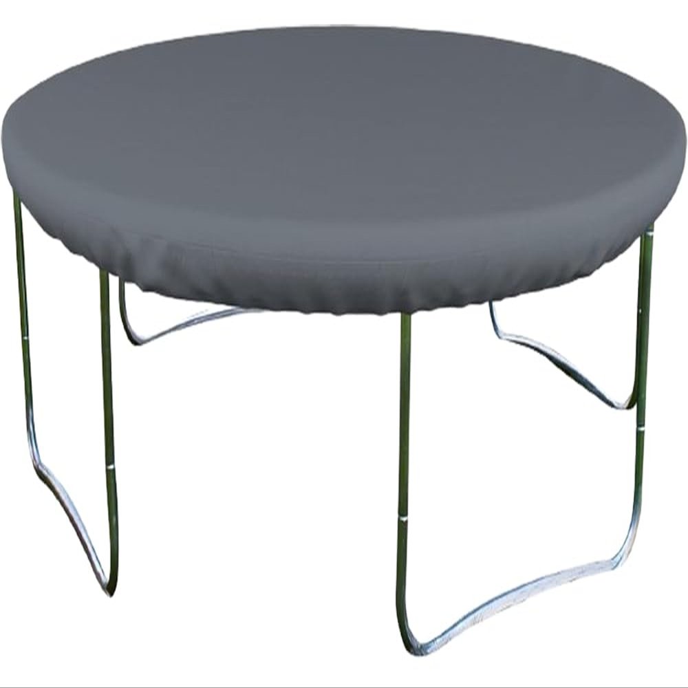 Covers & All Round Trampoline Cover, 12 Oz Waterproof UV & Weather Resistant, All Season Protector Outdoor Games Fitness Sports Cover for Garden Lawn, with Elastic (144" Diameter x 4" H, Grey)