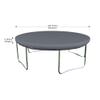 Covers & All Round Trampoline Cover, 12 Oz Waterproof UV & Weather Resistant, All Season Protector Outdoor Games Fitness Sports Cover for Garden Lawn, with Elastic (144" Diameter x 4" H, Grey) view 2