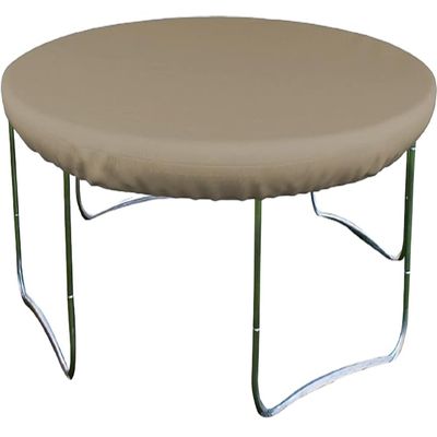 Covers & All Round Trampoline Cover, 12 Oz Waterproof UV & Weather Resistant, All Season Protector Outdoor Games Fitness Sports Cover for Garden Lawn, with Elastic (192" Diameter x 4" H, Beige)