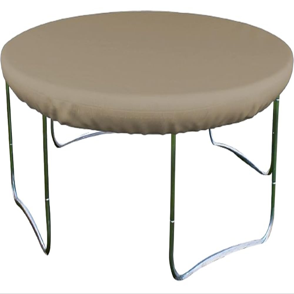 Covers & All Round Trampoline Cover, 12 Oz Waterproof UV & Weather Resistant, All Season Protector Outdoor Games Fitness Sports Cover for Garden Lawn, with Elastic (192" Diameter x 4" H, Beige)