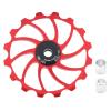 Keenso Bike Derailleur Pulley, Aluminum Alloy Mountain Bike Rear Derailleur Pulley 16T Derailleur Pully Bearing Wheel Guidess Wheel for Mountain Bike Road Bike (red) view 1