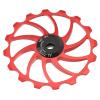Keenso Bike Derailleur Pulley, Aluminum Alloy Mountain Bike Rear Derailleur Pulley 16T Derailleur Pully Bearing Wheel Guidess Wheel for Mountain Bike Road Bike (red) view 2