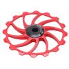 Keenso Bike Derailleur Pulley, Aluminum Alloy Mountain Bike Rear Derailleur Pulley 16T Derailleur Pully Bearing Wheel Guidess Wheel for Mountain Bike Road Bike (red) view 4
