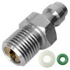 HMKUGO 8mm Quick-Disconnect Plug Adapter, Stainless Steel 1/8" BSPP Male Thread PCP Paintball Charging Fittings with Sealing O-Ring