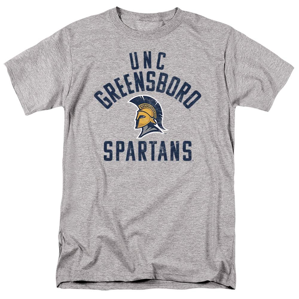 University of North Carolina Greensboro Official UNCG Logo Unisex Adult T-Shirt, Athletic Heather, 4X-Large