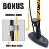 BV Bicycle Ergonomic Bike Floor Pump with Gauge & Smart Valve Head, 160 psi, Automatically Reversible Presta and Schrader view 4