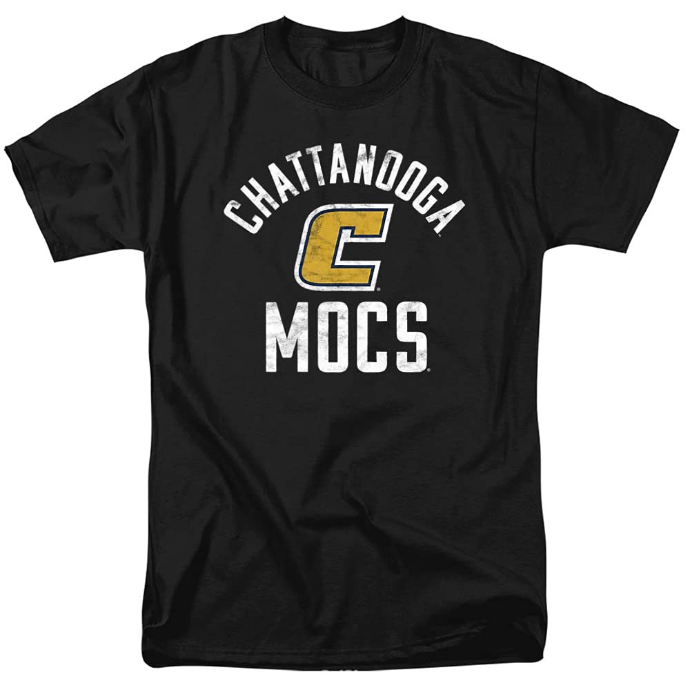 University of Tennessee at Chattanooga Official UTC Mocs Logo Unisex Adult T-Shirt, Black, 4X-Large