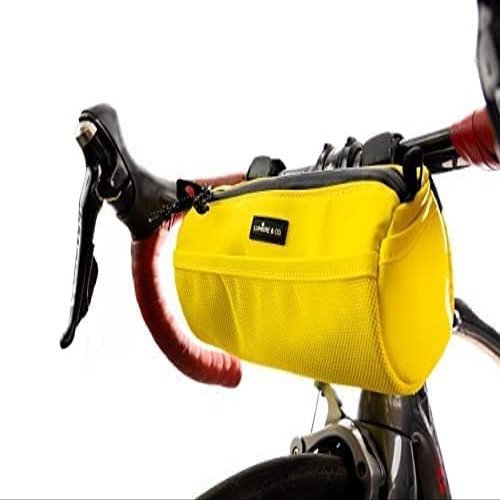 Lumiere & Co. Bike Handlebar Bag, Bike Bag, Front Bike Bag, Bicycle Handlebar Bag, Mountain bike accessories, bike bags for bicycles, bike bag (Yellow, Medium)