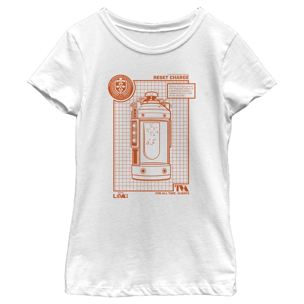 Fifth Sun Loki (TV Show) Disorder and Chaos Girl's Solid Crew Tee, White, Large