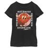 Fifth Sun Loki (TV Show) Glitch Ms Minutes Girl's Solid Crew Tee, Black, Medium view 1