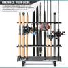 Savior Equipment Fishing Rod Rack Holder Organizer, Lightweight Aluminum Vertical Fish Pole Garage Storage Ground Display Stand, Hold Up to 24 Slots Fresh Salt Water Spinning Rods & Reel Combo, Gray view 2