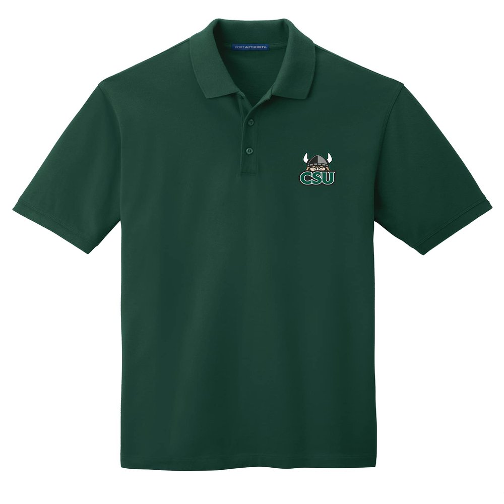 J2 Sport Cleveland State Mens Adult Polo  NCAA Collegiate Short Sleeve Polo Shirt Forest Green