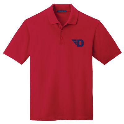 J2 Sport Dayton University Mens Adult Polo  NCAA Collegiate Short Sleeve Polo Shirt Red