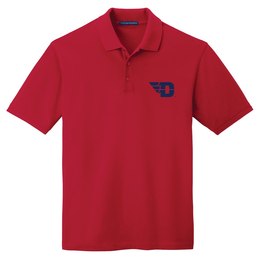 J2 Sport Dayton University Mens Adult Polo  NCAA Collegiate Short Sleeve Polo Shirt Red