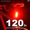 Cygolite Hotrod  120 Lumen Bike Tail Light - 7 Night & Daytime Modes Wide Beam COB LEDs  IP64 Water Resistant  USB RechargeableGreat for Busy Roads, Black, Red, Compact view 2