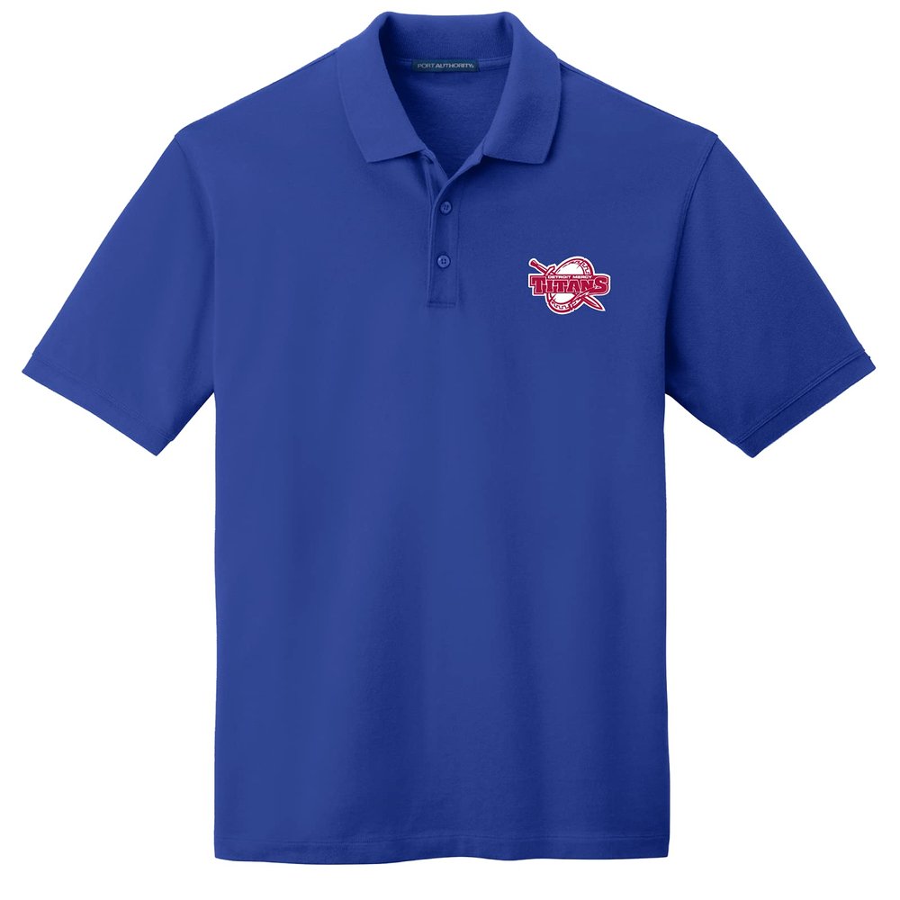 J2 Sport Detroit Mens Adult Polo  NCAA Collegiate Short Sleeve Polo Shirt Blue