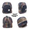 Hemp Backpack Purse For Women Mini Backpack Lightweight Boho Small Casual Daily Travel Daypack Shoulder Bag (Blue Boho) view 2