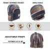 Hemp Backpack Purse For Women Mini Backpack Lightweight Boho Small Casual Daily Travel Daypack Shoulder Bag (Blue Boho) view 3