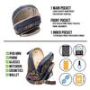 Hemp Backpack Purse For Women Mini Backpack Lightweight Boho Small Casual Daily Travel Daypack Shoulder Bag (Blue Boho) view 4